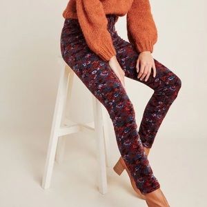Anthro Pilcro High Rise Skinny Floral Pant Size 28